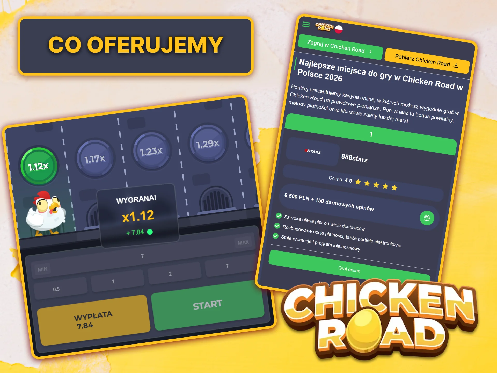 Oferujemy oceny zaufanych kasyn i przewodniki na temat bezpiecznej gry w Chicken Road.