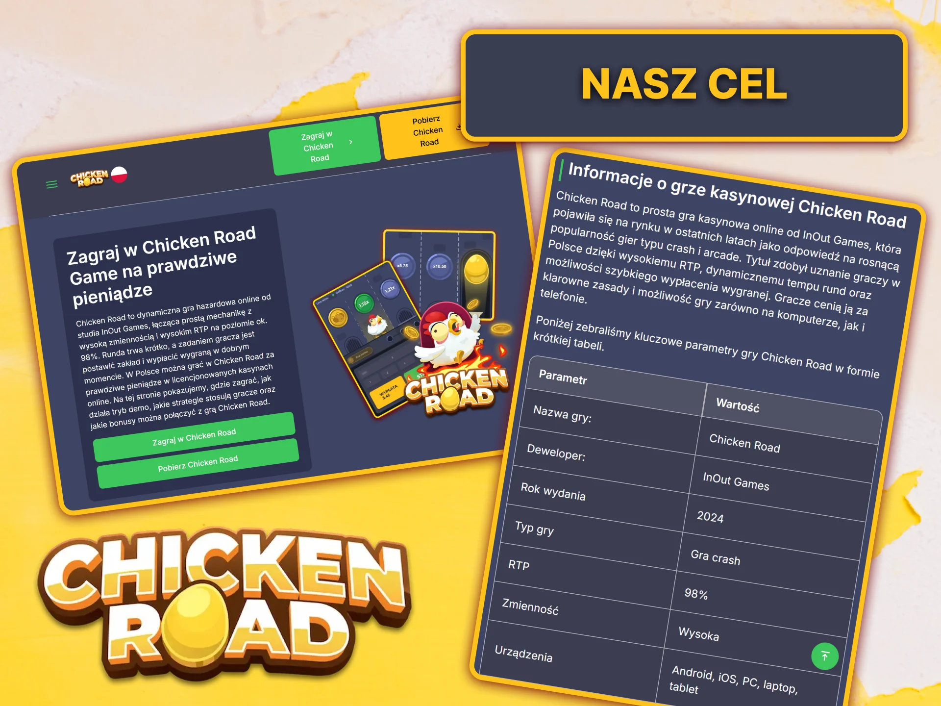 Naszym celem jest dostarczanie rzetelnych informacji na temat dynamicznej i uczciwej gry Chicken Road.